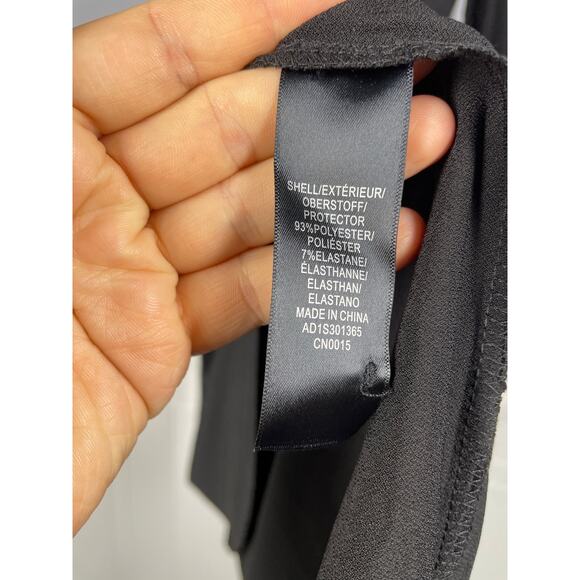 NWT, Adrianna Papell, Size Medium, Black Pleated Knit Shift Dress, Crew Neck - Picture 2 of 6